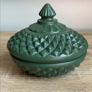 Antique glass trinket holder